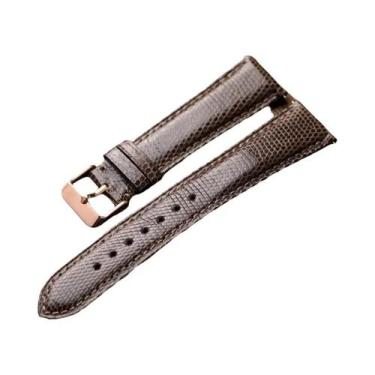 Imagem de Pulseira De Relógio Em Couro De Vaca Com Padrão De Lagarto 18-22MM, Co