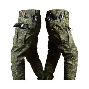 Imagem de Conjunto Tático Masculino Camuflado Impermeável Soft Shell De Inverno 