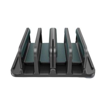 Imagem de Suporte Vertical Para Laptop Com 4 Slots, Organizador De Mesa 6 Em 1, 