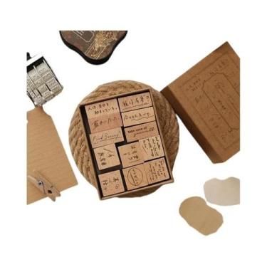 Imagem de Carimbo De Borracha De Madeira Com Caracteres Chineses, Números, Unive