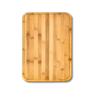 Imagem de Bandeja Retangular Bambu Para Servir Petiscos Aperitivos Café Tuut
