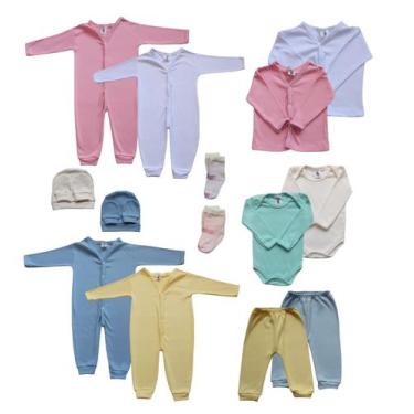 Imagem de Kit 8 Peças MacaçãoBody Bebe e Mijão Suedine 100 Algodão - Batutinhas 