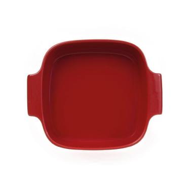 Imagem de Travessa Quadrada Em Porcelana Assar E Servir 21x21cm Germer Vermelho