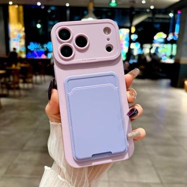 Imagem de HTVJFXCapa com compartimento para cartão para iPhone 11 Pro (para iPhone 11 Pro/roxo claro)