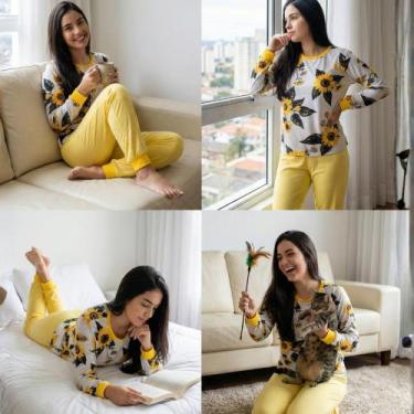 Imagem de Pijama De Frio Feminino Adulto Inverno Longo - Valentina Confecções, C