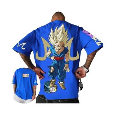 Imagem de Camiseta Masculina Dragon Ball Luffy Anime Manga Curta Casual Solta In