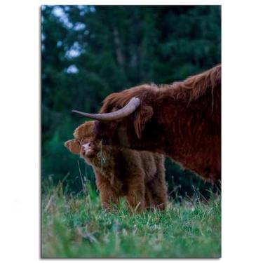 Imagem de 26 Cows Poster Bezerro impressão em tela animais arte de parede para casa 1 painéis decorações não ramed 25.4 cm x 20.3 cm