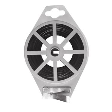 Imagem de Fio de jardim verde de 50 m com carretel de cortador embutido, laços flexíveis para plantas de 50 m | Laços torcidos para suporte de plantas ao ar livre, arranjos de flores internos, fabricação de