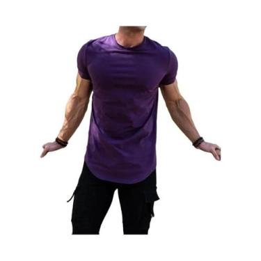 Imagem de Camiseta Masculina De Verão Para Musculação E Treino, Manga Curta, Alg