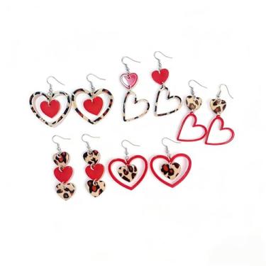 Imagem de Xydedoing Brincos pendentes de caixa de chocolate para o Dia dos Namorados para mulheres e meninas, brincos de acrílico fofos assimétricos para festas de fim de ano, uso diário, Free Size, Acrílico