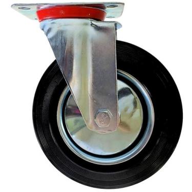 Imagem de Rodízio Giratório de Borracha s/ Trava 8 Pol 160mm Beltools