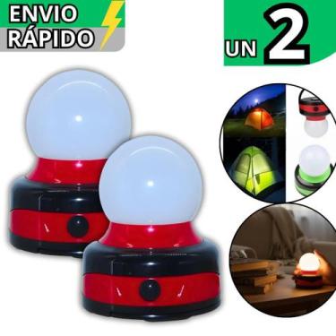 Imagem de Kit 2 Luminária Lamparina Led Abajur A Pilha Portátil Econômica Sem Fi