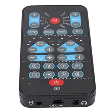 Imagem de ZJchao Mini Cartão Trocador de Voz Dispositivo Portátil de Efeitos Sonoros Com 8 Modos de Som Função de Ajuste Fino de Embelezamento para Transmissão Ao Karaokê Podcast Preto