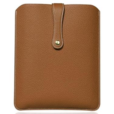 Imagem de Rmawrad Capa de couro genuíno para laptop de 13 polegadas, precisamente compatível com MacBook Pro M2 2022 M1 2020-2016 e Mac Air M3 2024 M2 2022 M1 2020, iPad Pro 12.9/Air13/, pode ser colocada com