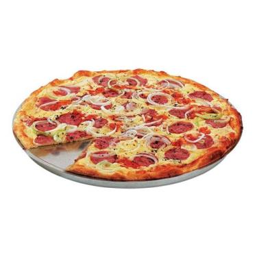 Imagem de Assadeira De Pizza Com Aba Em Alumínio 40x1,5cm - Arnix