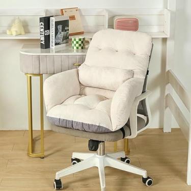 Imagem de Almofadas confortáveis ​​para cadeiras de escritório, almofada de suporte lombar, almofada de assento respirável para dormitório, escritório, carro, casa, sala de jantar e cozinha.