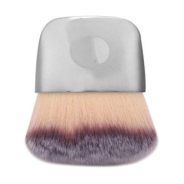Imagem de Mini pincéis de maquiagem – pincel solto de uso duplo e blush para misturar creme líquido ou cosméticos em pó – ferramenta de maquiagem macia para cabelo (prata)