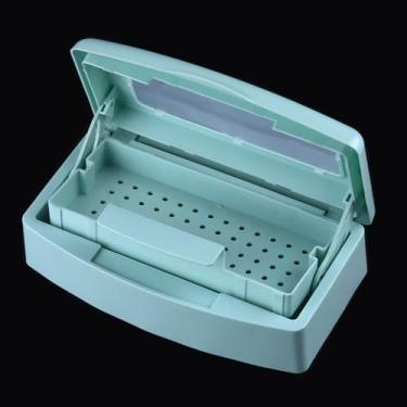Imagem de Caixa de esterilizador de unha recipiente desinfetante de plástico para ferramentas de acessórios de arte de unhas, salões de cabeleireiro e centros de beleza, caixa de imersão de esterilizador com