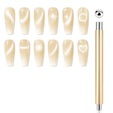 Imagem de 3-em-1 Olho Gato Ímã para Unhas, Cilindro & Bola Arte Unhas Caneta Magnética Multifuncional Ímans Esmalte em Gel Magnético Manicure Olho Gato Ferramenta Design Adequado para Casa Salão DIY