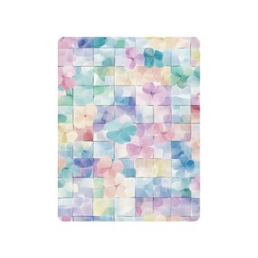 Imagem de xigua Lençol com elástico de flores em aquarela para meninas e meninos, lençol macio e respirável adequado para berço padrão e cama infantil 68,5 x 99 cm