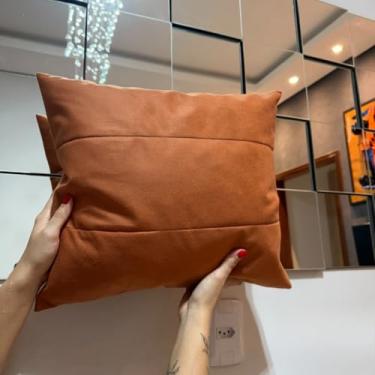 Imagem de Kit Almofadas Decorativas com Zíper e Enchimento 45x45cm – Capas em para Sala e Quarto(4,TERRA COTA)
