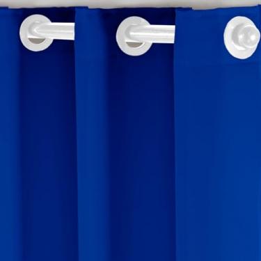 Imagem de Cortina De Pia Para Cozinha Em Oxford para Proteção Contra Splashes, Complementa Decoração Clássica e Moderna, Facilita Limpeza do Ambiente(Azul Royal,2,80x0,90)