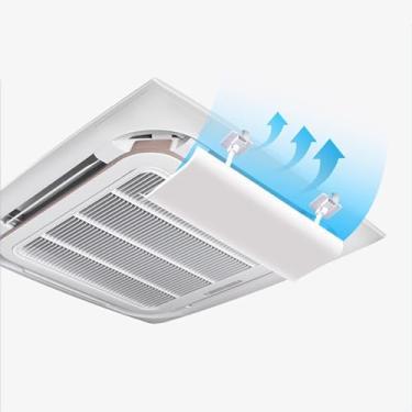 Imagem de Defletor de ar CA ajustável para condicionadores de ar centrais - saída quadrada, 90 x 90 cm, melhora a circulação de resfriamento e aquecimento, 1 peça - melhora o conforto e a eficiência