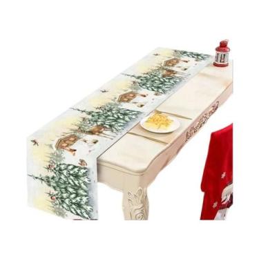 Imagem de Caminho De Mesa Xadrez Buffalo Feliz Natal 2025 Decorações De Mesa De 