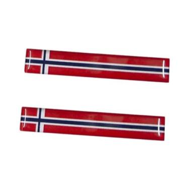 Imagem de Adesivo Refletivo 3D Da Bandeira Nacional, 8.5cm, Decalque Para Motoci