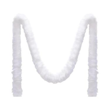 Imagem de Faixa Decorativa De Pelo De Coelho Verde E Branco Para Natal 1/5/10m P