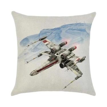 Imagem de Capa De Almofada Em Linho Bege Com Estampa De Avião Para Sofá, Carro, 