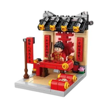 Imagem de Blocos De Construção LED Árvore Laranja Deus Da Riqueza, Brinquedos DI