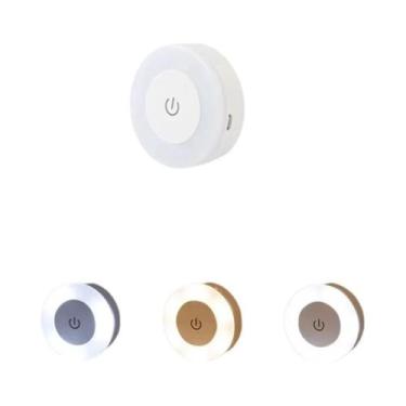 Imagem de Luz Noturna LED Recarregável Com Toque, 0.6W, Lâmpada De Parede Magnét