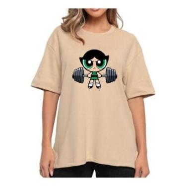 Imagem de Camiseta Oversized Longa Treino Fitness Docinho-Feminino