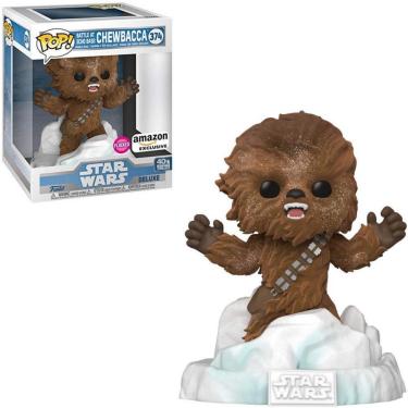 Imagem de Funko Pop Star Wars 374 Chewbacca Flocked Battle Echo Base