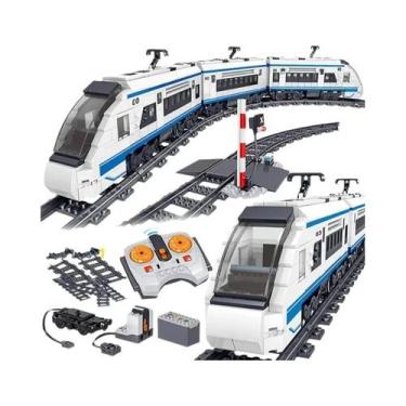 Imagem de Trem Elétrico RC De Alta Velocidade Com Blocos De Montar 941 Peças, Br