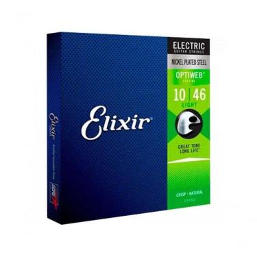 Imagem de Encordoamento Para Guitarra .010 Light Optiweb 19052 Elixir