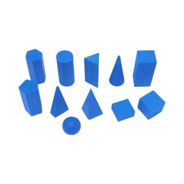Imagem de Sólidos Geométricos 11 peças Brinquedos Educativos Pedagógico Escolar 