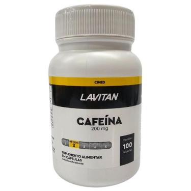 Imagem de Suplemento Alimentar Cafeína 200mg Lavitan Cimed Com 100 cápsulas