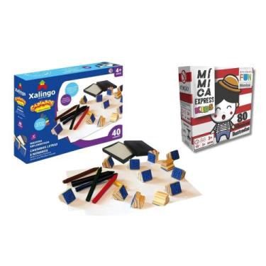 Imagem de COMP Kit Jogo Educativo Infantil Mímica Express Kids + Carimbos Letras