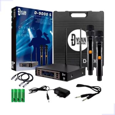 Imagem de Microfone Sem Fio Duplo Dylan D9000S Uhf + 2 Cabos Xlr