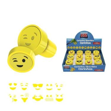 Imagem de Carimbo Divertido Carinhas Smile da KAZ com 12 unidades