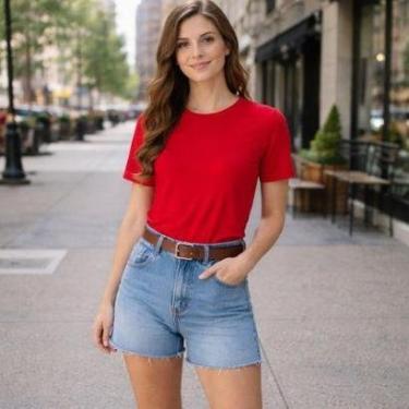 Imagem de Blusa Gola Redonda e Mangas Curtas Feminina - Malwee-Feminino