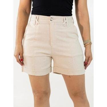 Imagem de Bermuda Feminina Mom Linho Barra Dupla Cintura Alta Anticorpus-Feminino