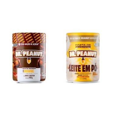 Imagem de Kit 2 Mini Pasta De Amendoim 250g - Dr. Peanut, Brownie + Leite em Pó