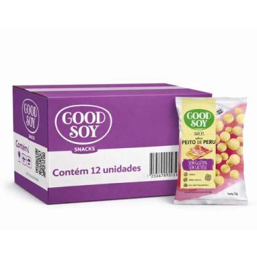 Imagem de Kit 12 Snacks de Soja GOODSOY Sabor Peito de Peru 25g