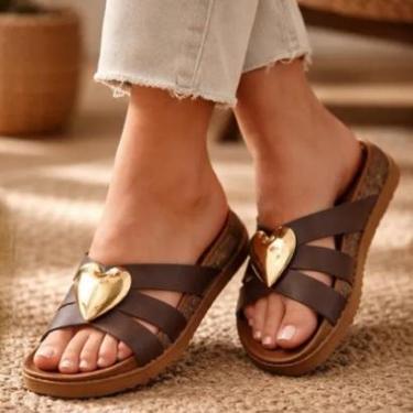 Imagem de Papete Moleca Feminina Fivela Coração Anatômica - Marrom-Feminino