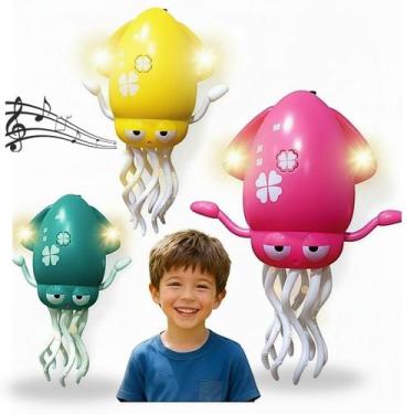 Imagem de Brinquedo Interativo Polvo Dançante Fujão Com Luzes e Som Recarregável