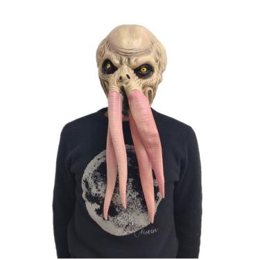 Imagem de Máscara de cabeça cheia Baldur`s Gate 3 Mind Flayer Octopus Latex