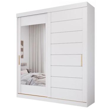 Imagem de Guarda Roupa Fiore 2 Portas de Correr 4 Gavetas Espelho MDF - Panan, B